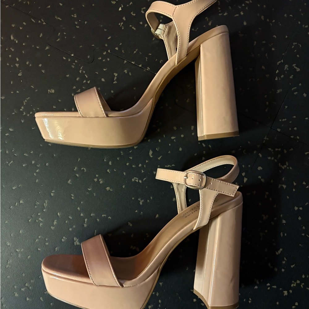 Call It Spring Tan Platform Sandals